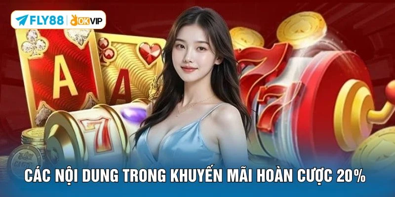 Các nội dung trong khuyến mãi hoàn cược 20% 